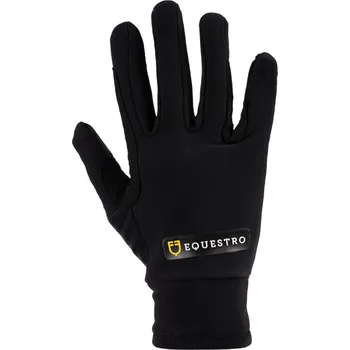 Jezdecké rukavice EQUESTRO Rukavice jezdecké Bormio Equestro, zimní, unisex, černé M