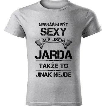 Pánské tričko tričko se jménem JARDA šedý melír L