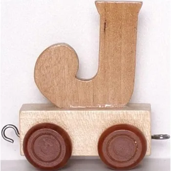 Dekorace do dětského pokoje Vagónek J hnědá kolečka