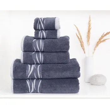 Bytový textil Matějovský Ručník Borneo antracitový velikost:: 30/50 cm