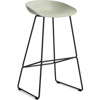 Barová židle HAY Barová stolička AAS 38 High Black Powder Coated Steel, pastel green