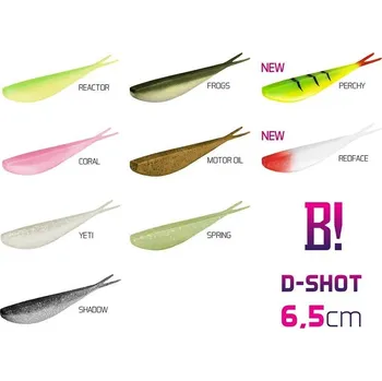 DELPHIN Umelá nástraha BOMB! D-SHOT / 5ks 6,5cm/Motor Oil