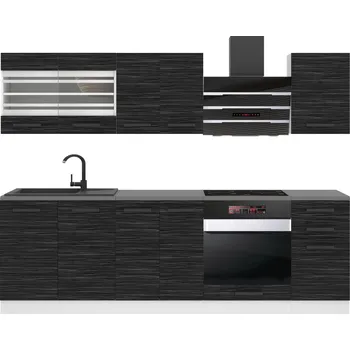 Kuchyňská linka Belini Premium 240 cm královský eben