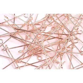 Korálek Ketlovací jehla 50mm rose gold