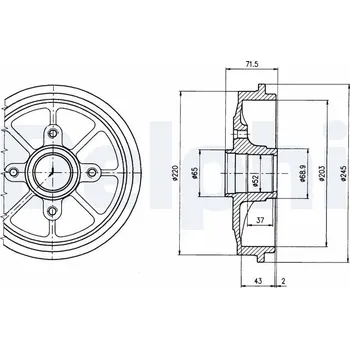 Brzdový buben Brzdový buben DELPHI BF484