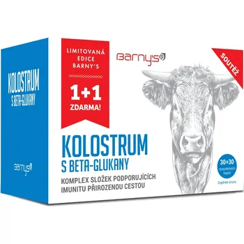 Barnys Kolostrum s betaglukany, 60 cps. limitovaná edice Přírodní produkt Barnys Kolostrum s betaglukany, 60 cps. limitovaná edice