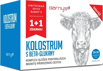 Přírodní produkt Barnys Kolostrum s betaglukany limitovaná edice 60 cps.