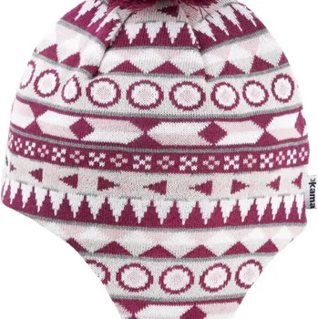Čepice Kama dětská pletená Merino čepice BW23 144 - purpurová M