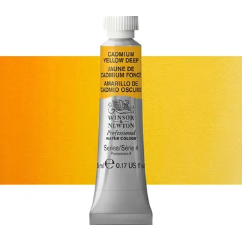 Vodová barva Akvarelová barva Winsor & Newton Professional, 5ml - Cadmium Yellow Deep
