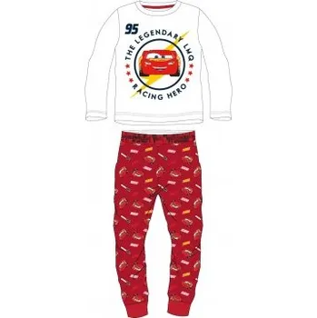 Chlapecké pyžamo E plus M - Chlapecké bavlněné pyžamo Auta - Cars Blesk McQueen - bílé 98