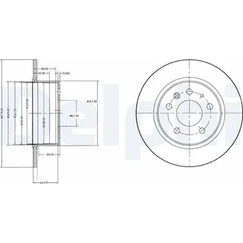 Brzdový kotouč Brzdový kotouč DELPHI BG2240