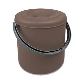 Úložný box Plastový koš EUREKA 15 l šedohnědá