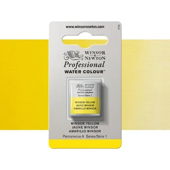 Vodová barva Akvarelová barva Winsor & Newton Professional, půlpánvička - Winsor Yellow