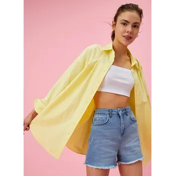 Cizojazyčná kniha Koton 2sal40015md Normal Waist Open Indigo Women's Denim Shorts Koton modrá 2293877