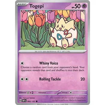 Karetní hra Togepi 083/197 - Obsidian Flames Typ karty: Reverse Holo