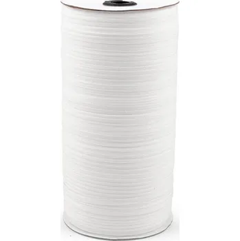 Stuha Bavlněná stuha / plátnovka šíře 5 mm 1 bílá