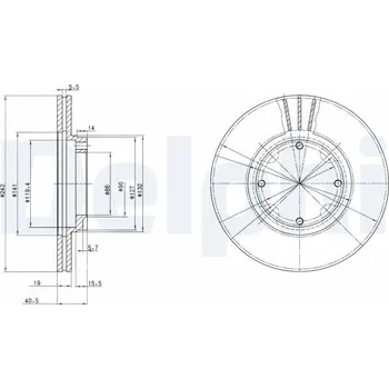 Brzdový kotouč Brzdový kotouč DELPHI BG2394