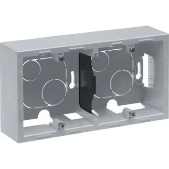 vypínač LEGRAND 721395 SUNO krabice pro povrchovou montáž dvojnásobná, hliník