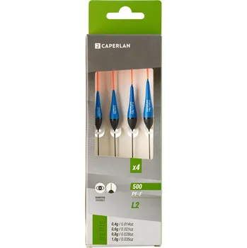 CAPERLAN Sada 4 splávků na rybolov na plavanou L2 PF-F500 0,4 g/0,6 g/0,8 g/1 g
