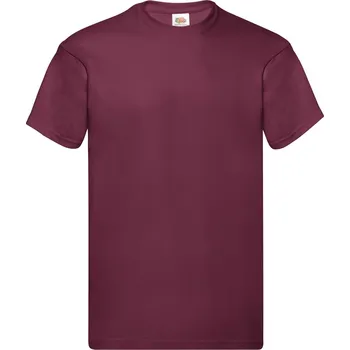Pánská móda Burgundy Men's T-shirt Original Fruit of the Loom Fruit of the Loom tmavě červená 2463284