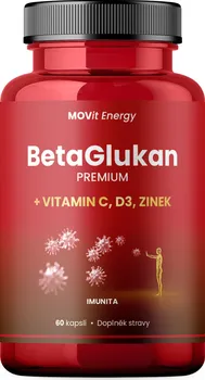 MOVit Energy BetaGlukan Premium + Vitamín C + D3 + Zinek 60 cps.