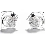 Majya Stříbrné náušnice DELFÍN Ag/; ≤1,31 g 10149