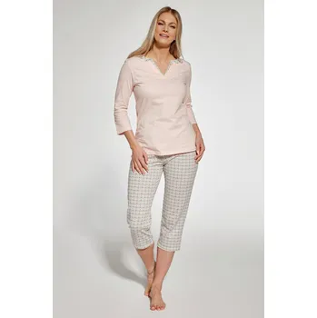 Dámské pyžamo Cornette pyžamo dámské 766/358 CINDY - růžová, 3XL (Bavlněné pyžamo dámské)