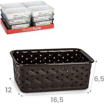 Úložný box košík (4) Nature ratan 12x16,5x6,5cm mix barev