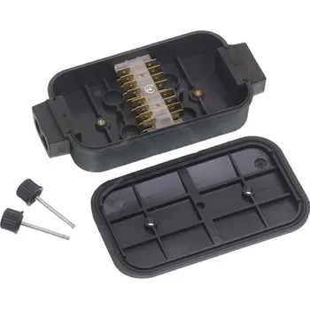 Auto elektroinstalace Skříňka rozvodů elektro 8pinů černá