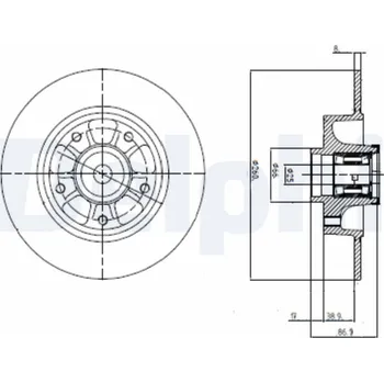 Brzdový kotouč Brzdový kotouč DELPHI BG9112RS