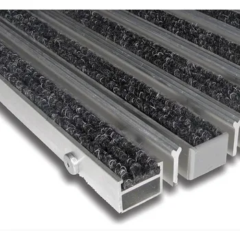 Rohožka Hliníková textilní čistící vnitřní vstupní kartáčová rohož Alu Extra - 100 x 150 x 2,7 cm