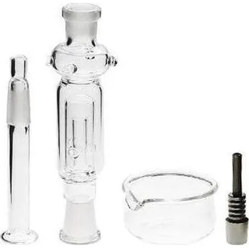 Heatex Dab Nectar Collector Set 10mm (Skleněná souprava pro sběr nektaru s miskou. Kompaktní přenosný design)