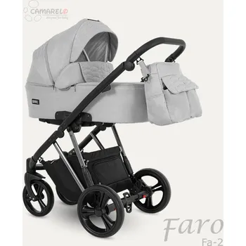 Kočárek Dětský kočárek Camarelo Faro včetně autosedačky, Fa-2 Světle šedá