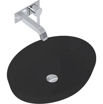 Lotosan Blanche umyvadlo na desku, 52x39,5, černé matné, LK5001