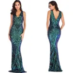 Flitrové šaty na ples ve výprodeji Velikost: M, Barva (Varianta): MR-21856-Green