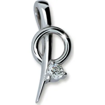 Přívěsek Dámský přívěsek bílé zlato 585 zirkon DZ1936 bez řetízku
