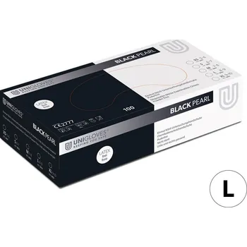 Vyšetřovací rukavice Rukavice Unigloves Nitril L Black Pearl bez latexu a pudru, 100ks
