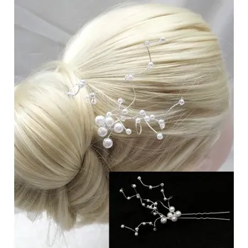 Ozdoba do vlasů Vlásenka Adelia svatební s perličkami BV012a