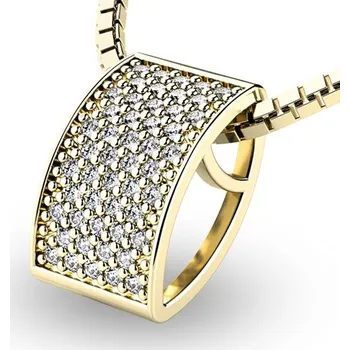 Přívěsek Dámský přívěsek žluté zlato 585/1000 přírodní diamant 0.225 ct G/SI 10919-ZL-DIA bez řetízku