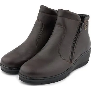 Dámská zimní obuv Vlnka Dámské kožené kotníkové boty na zip Marcela hnědá velikost obuv dospělí 37