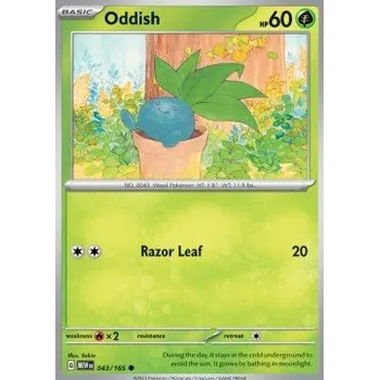 Sběratelská karetní hra Pokémon MEW 043/165 Oddish - 151 Stav: Near Mint, Verze: REVERSE HOLO