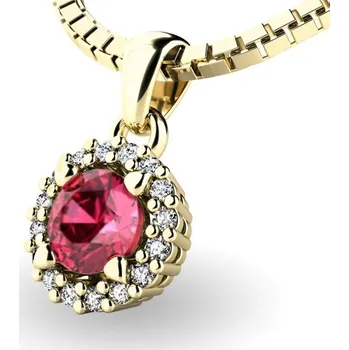 Oblečení a móda Dámský přívěsek přírodní diamant 0.50 ct G/SI s turmalínem 10927-ZL-TUR délka řetízku 40 cm