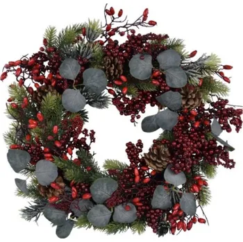 Věnec Podzimní věnec na dveře 50x50x15cm