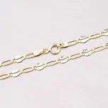 Dámský řetízek žluté zlato 585 gravírovaný 45-1638 délka 50 cm