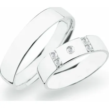 Prsten Snubní prsteny stříbro 925 zirkon 0.119 ct SP-272-Ag