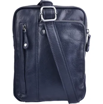 Kožená pánská taška přes rameno černá LA-110, LederArt