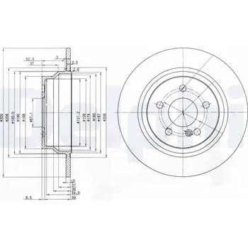 Brzdový kotouč Brzdový kotouč DELPHI BG3757