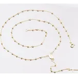 Dámský náhrdelník žluté zlato 585 růženec 15-015 délka 50 cm