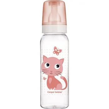 Kojenecká láhev Canpol Babies Kojenecká lahev s potiskem CUTE ANIMALS 250 ml
