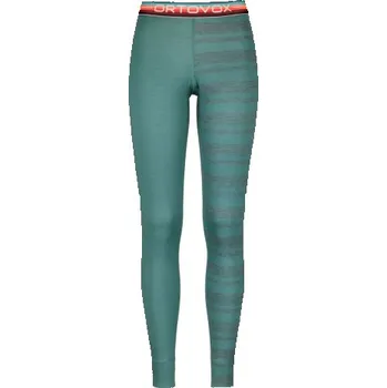 Dámské termo spodky Dámské funkční kalhoty Ortovox 185 ROCK'N'WOOL LONG PANTS - zelená XL